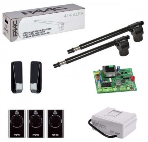 FAAC NAPĘD DO BRAM SKRZYDŁOWYCH - ZESTAW STARTOWY ALFA SHORT