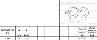 UN OGNIWO UZUPEŁNIAJĄCE TYP S OCYNKOWANE 3MM