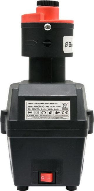 TOYA OSTRZAŁKA DO WIERTEŁ 3-16MM 70W, 2 PRZYSTAWKI I TARCZE