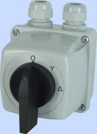 ELEKTROMET ŁĄCZNIK KRZYWKOWY 0-T-G IP44 ŁUK E25-23 W OBUDOWIE