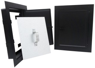 UN DRZWICZKI KOMINOWE CZARNY MAT 155*205MM ŚREDNIE