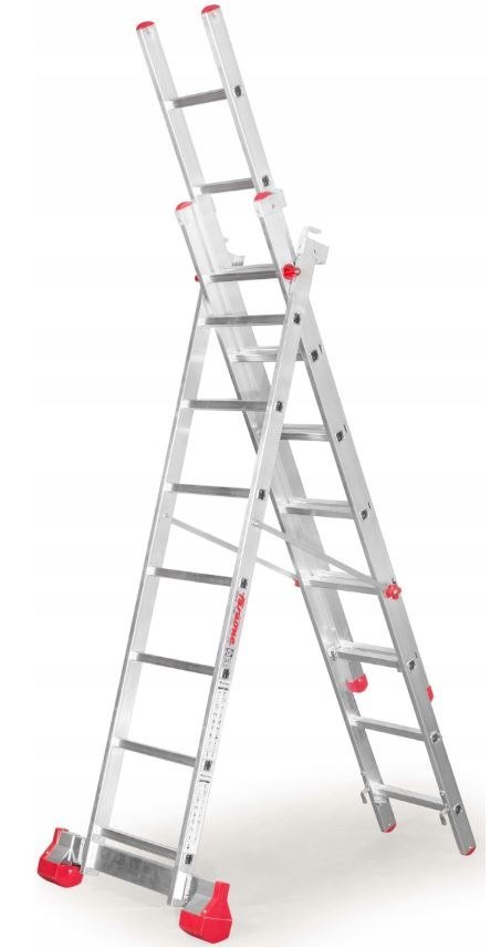 FARAONE DRABINA TRZYELEMENTOWA 3X15 SZCZEBLI ST450/3N