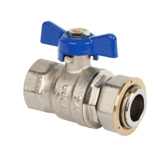 UN ZAWÓR KULOWY PROSTY Z PÓŁŚRUB. N/CZ Z MOTYL 1/2'' TYP CIĘŻKI