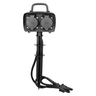 ORNO GNIAZDO OGRODOWE 2X2P+Z, IP44, PRZEWÓD 1,5M H07RN-F 3