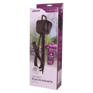ORNO GNIAZDO OGRODOWE 2X2P+Z, IP44, PRZEWÓD 1,5M H07RN-F 3