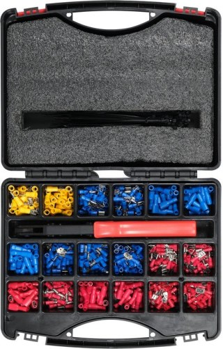 YATO ZESTAW ZŁĄCZY ELEKTRYCZNYCH Z ZACISKARKĄ, 551EL.