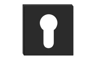 UN SZYLD DRZWIOWY KWADRAT WKŁADKA CZARNY