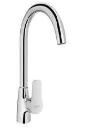 UN BATERIA ZLEWOZMYWAKOWA L VERSO Z RUCHOMĄ WYLEWKĄ CHROM