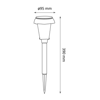 POLUX LAMPA SOLARNA LED DELTA INOX 2000K IP44