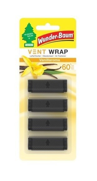 WUNDER BAUM ODŚWIEŻACZ POWIETRZA VENT WRAP VANILIA 4 SZTUKI