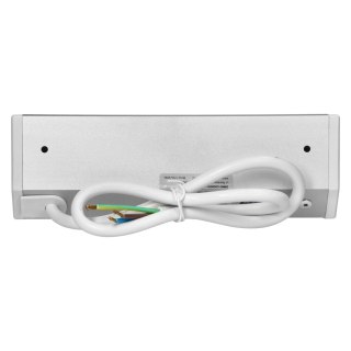 ORNO GNIAZDO MEBLOWE 2X2P+Z+2XUSB BIAŁO-SREBRNE