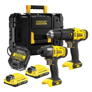 STANLEY ZESTAW 18V V20 SFMCD711+SFMCF800 2*2.0AH TSTAK