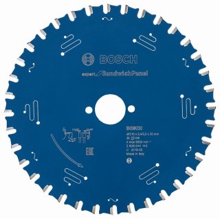 BOSCH TARCZA PILARSKA EXPERT FOR SANDWICH PANEL 210*30MM 2*36T