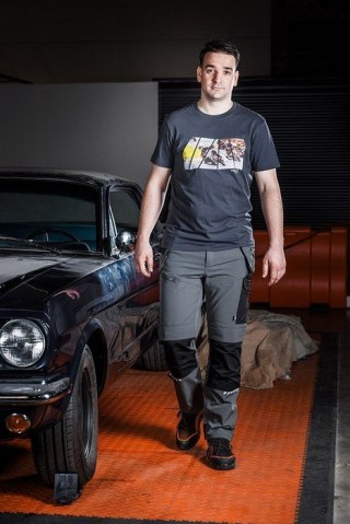 NEO T-SHIRT Z NADRUKIEM MOTOR ROZMIAR XL