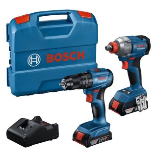 BOSCH ZESTAW COMBO 18V GDX 18V-285 + GSB 185-LI 2*2.0AH