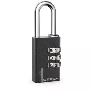 GERDA KŁÓDKA PAŁĄKOWA ALUMINIOWA SZYFROWA 3 DYSKI KAS S30 CZARNA