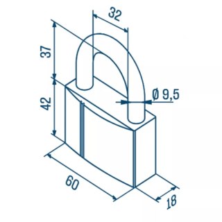 GERDA KŁÓDKA PAŁĄKOWA MOSIĘŻNA KMKN S60 KLUCZ SYMETRYCZ. NAWIRCANY