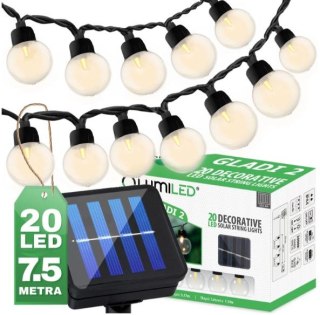 UN GIRLANDA SOLARNA GLADI 2, 30 LED G40 16,7M
