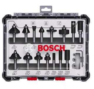 BOSCH ZESTAW FREZÓW DO DREWNA 15 EL.