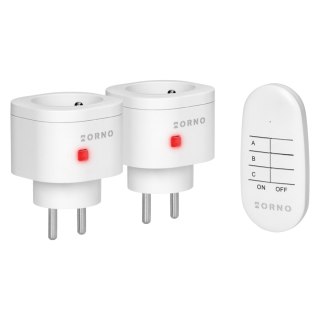 ORNO ZESTAW BEZPRZEWODOWYCH MINI GNIAZD STEROWANYCH PILOTEM 2+1