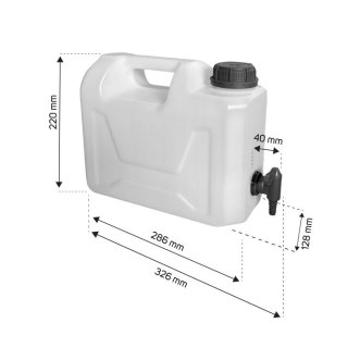 UN KANISTER NA WODĘ Z KRANEM PLASTIKOWYM 5L 3/4''