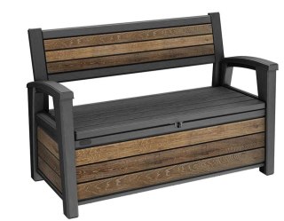 KETER SKRZYNIA/ŁAWKA OGRODOWA, TARASOWA, DECO BENCH, WALLNUT
