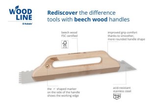 KUBALA PACA NIERDZEWNA GŁADKA 130*480 ZĄB 6*6 WOOD LINE