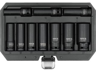 YATO KOMPLET NASADEK UDAROWYCH 1/2'' DŁUGICH 10 SZT. 10-27MM