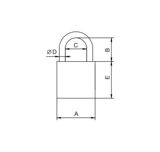 LOB KŁÓDKA ZASUWKOWA ŻELIWNA, 3 KLUCZE , WYDŁUŻONA KS - 51